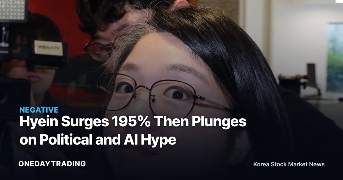 Hyein Surges 195% Then Plunges on Political and AI Hype
