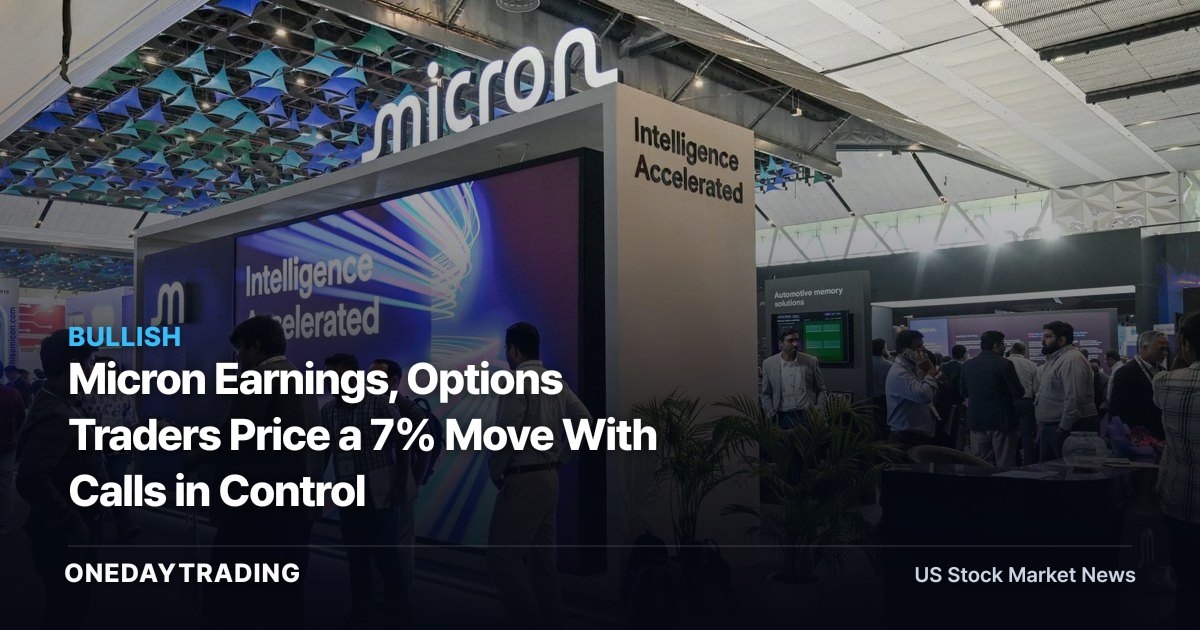 Micron Earnings, Options Traders Price a 7% Move With Calls in Control