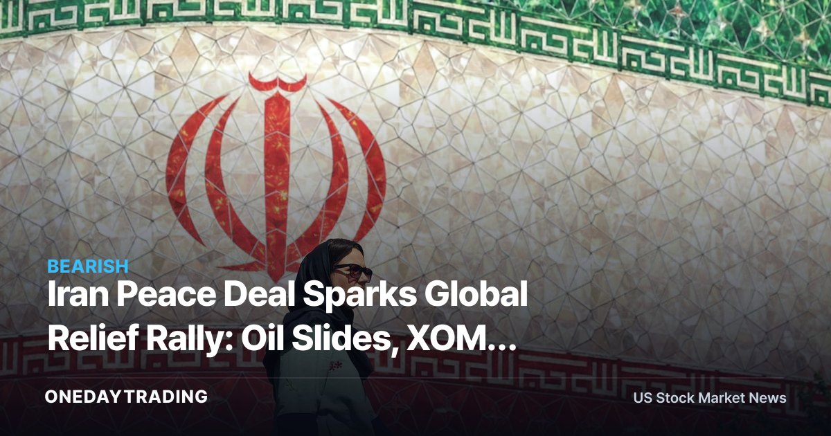 Iran Peace Deal Sparks Global Relief Rally: Oil Slides, XOM, CVX, Airlines in Focus