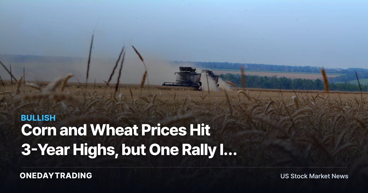 Corn and Wheat Prices Hit 3-Year Highs, but One Rally Is Not Like the Other