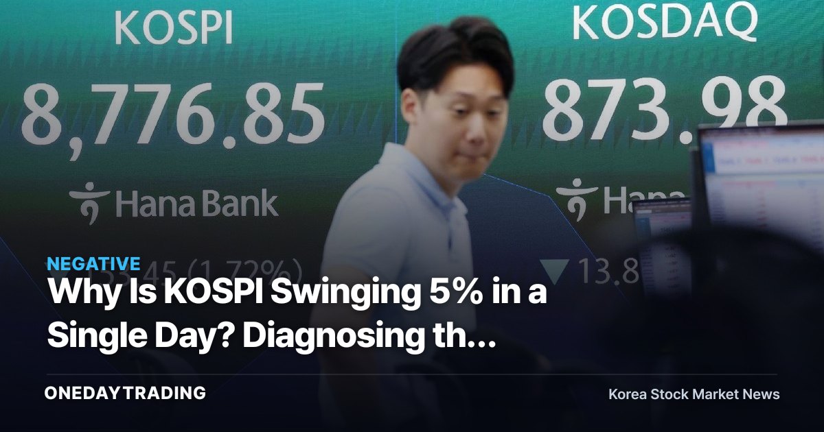 Why Is KOSPI Swinging 5% in a Single Day? Diagnosing the Volatility Behind Sidecars, Circuit Breakers, and Semiconductor Concentration
