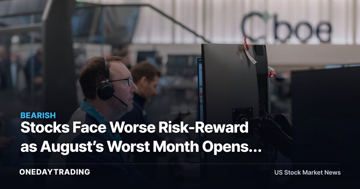 Stocks Face Worse Risk-Reward as August’s Worst Month Opens, Citadel Says
