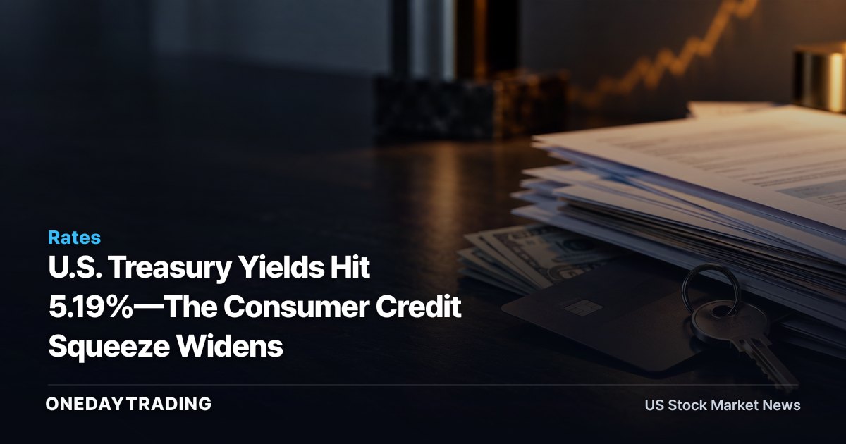 U.S. Treasury Yields Hit 5.19%—The Consumer Credit Squeeze Widens