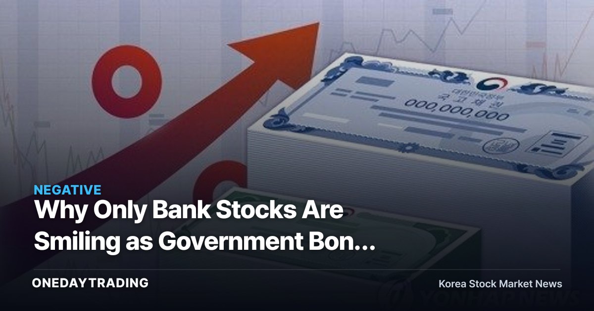 Why Only Bank Stocks Are Smiling as Government Bond Yields Rise Across the Curve, 3-Year at 3.887%