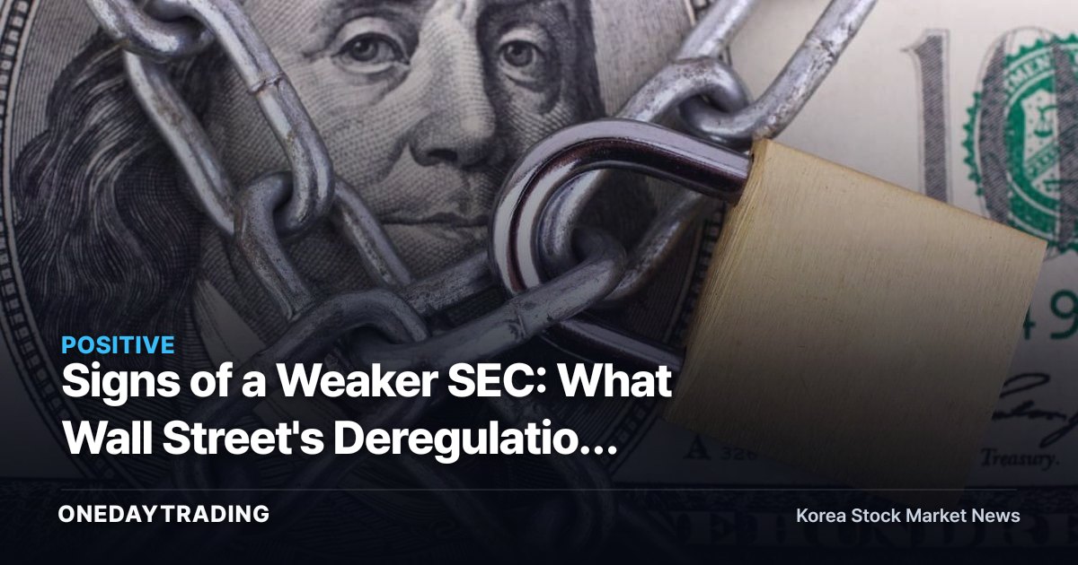 Signs of a Weaker SEC: What Wall Street's Deregulation Push Signals for Investors