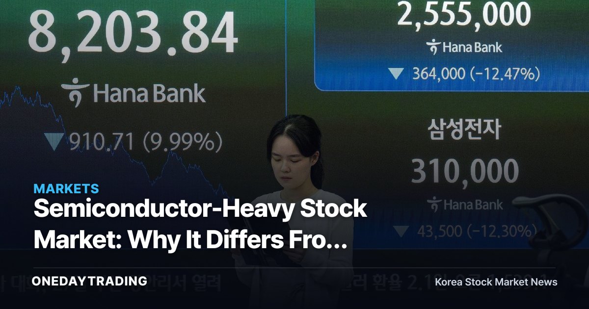 Semiconductor-Heavy Stock Market: Why It Differs From the Dot-Com Bubble — The Key Variable for Samsung Electronics to Reclaim the No. 1 Market-Cap Spot