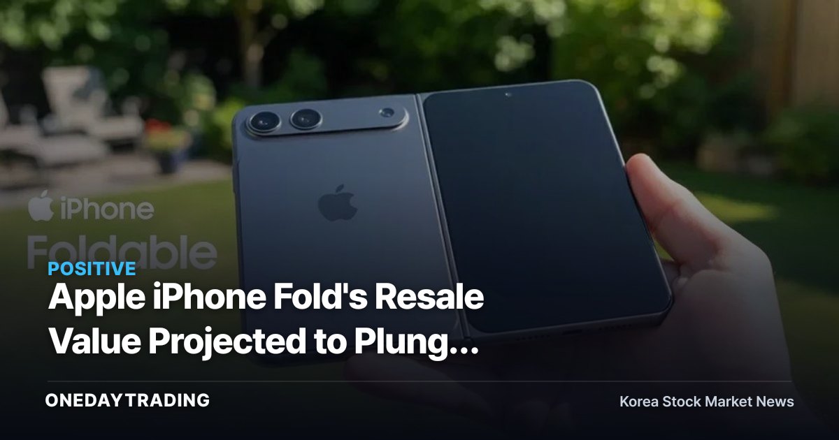 Apple iPhone Fold's Resale Value Projected to Plunge 64%—What It Means for Foldable Component Stocks