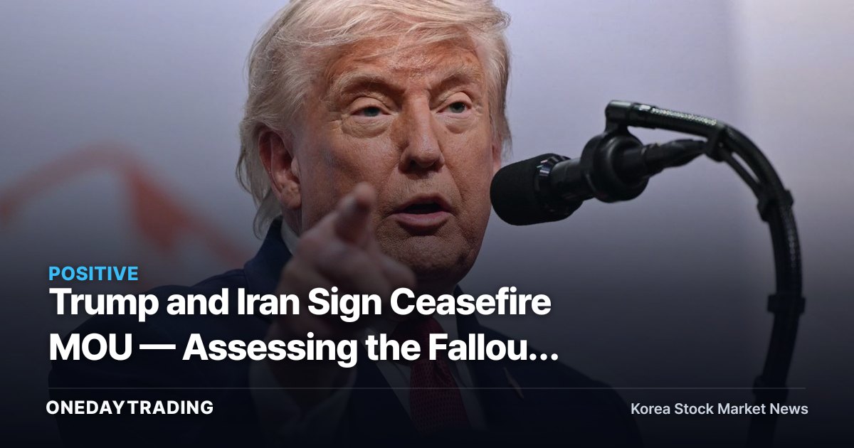Trump and Iran Sign Ceasefire MOU — Assessing the Fallout for Oil, Airline, and Defense Stocks