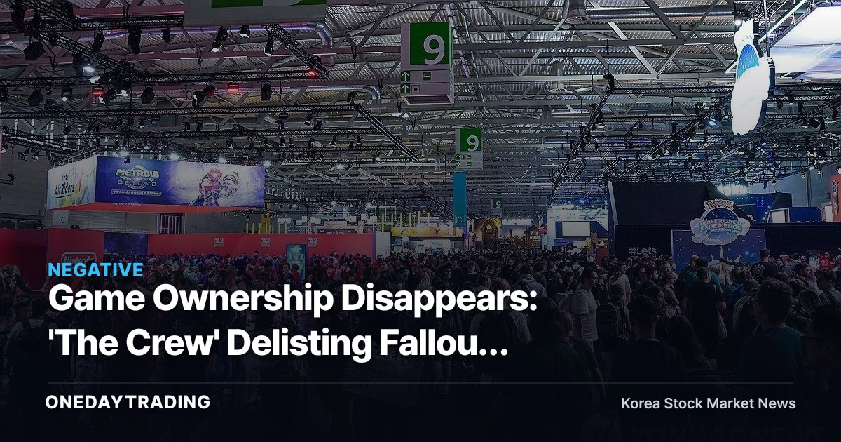 Game Ownership Disappears: 'The Crew' Delisting Fallout and the Warning of a Million Signatures