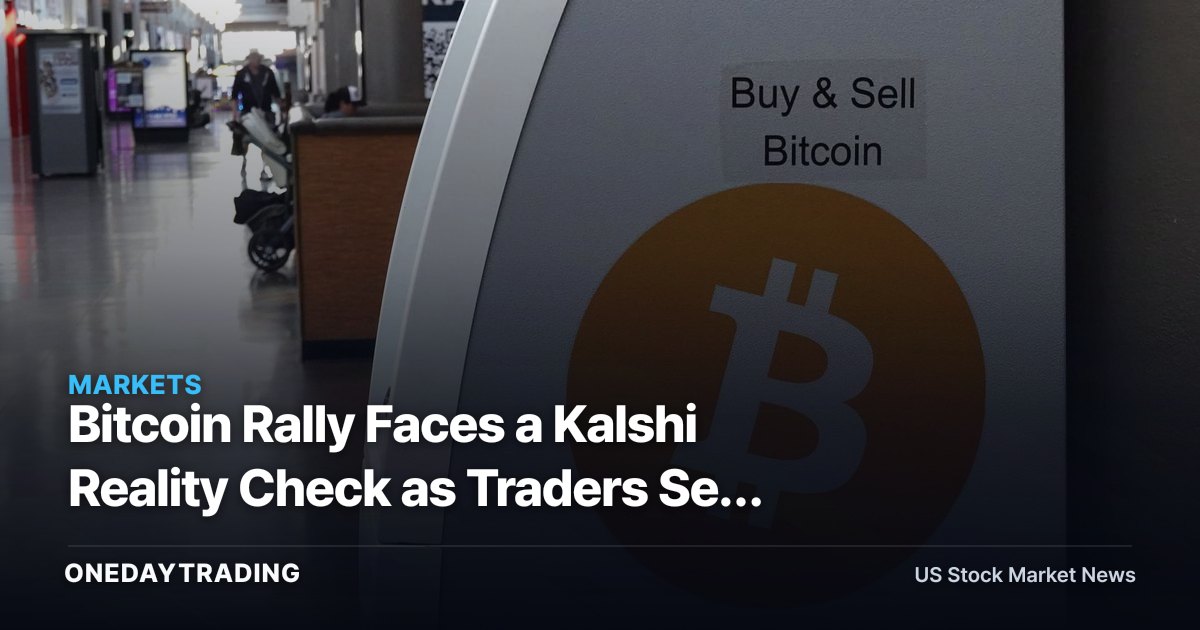 Bitcoin Rally Faces a Kalshi Reality Check as Traders See 2026 Near Today