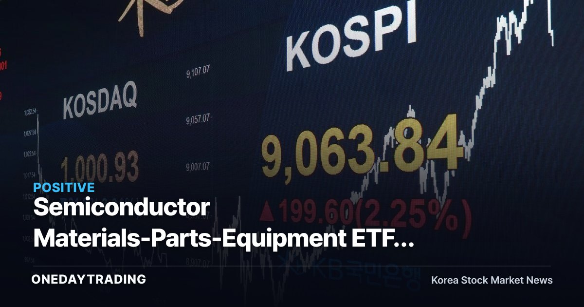Semiconductor Materials-Parts-Equipment ETFs Top the Return Rankings — Will the Rotation Spread to Front-End Equipment Stocks?