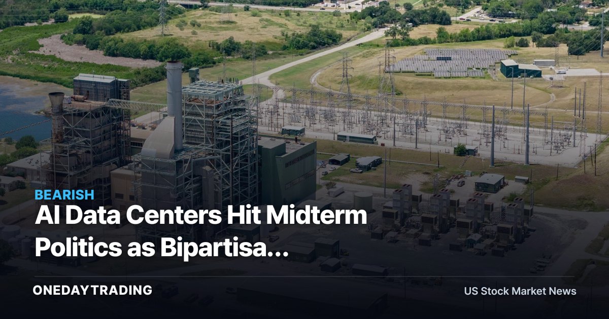 AI Data Centers Hit Midterm Politics as Bipartisan Opposition Spreads