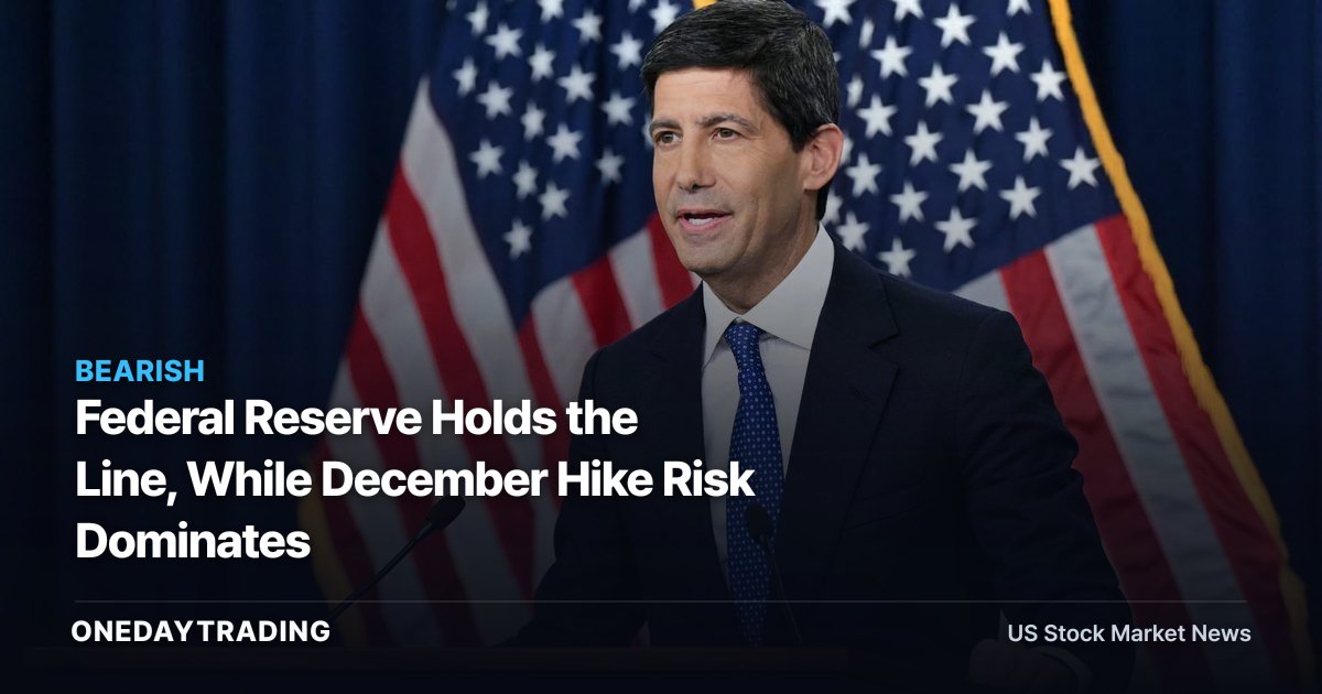 Federal Reserve Holds the Line, While December Hike Risk Dominates