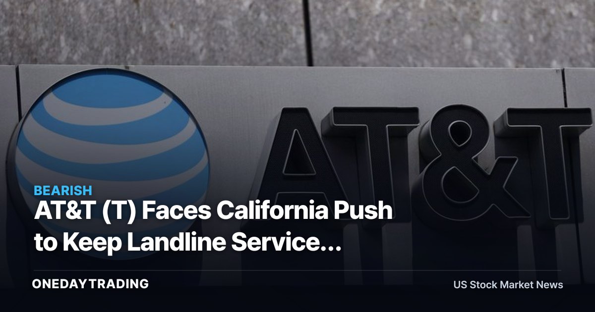 AT&T (T) Faces California Push to Keep Landline Service: Regulatory Overhang for Telecom Investors