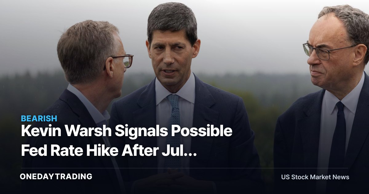 Kevin Warsh Signals Possible Fed Rate Hike After July Market Confusion