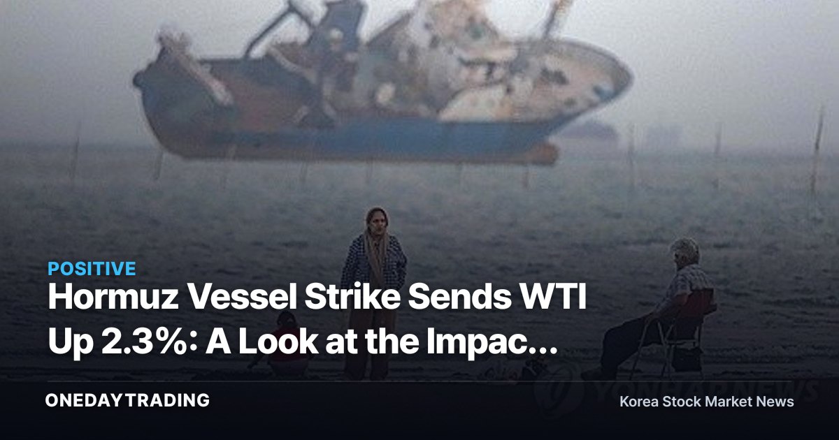Hormuz Vessel Strike Sends WTI Up 2.3%: A Look at the Impact on Refiners and Airlines