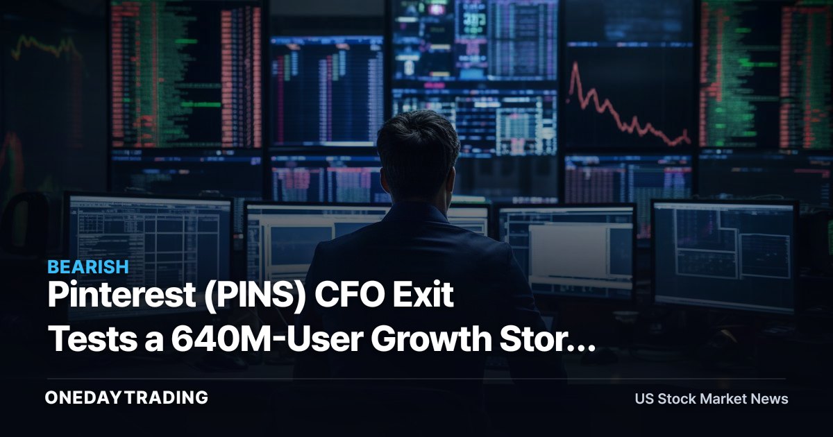 Pinterest (PINS) CFO Exit Tests a 640M-User Growth Story After 3.8% Drop