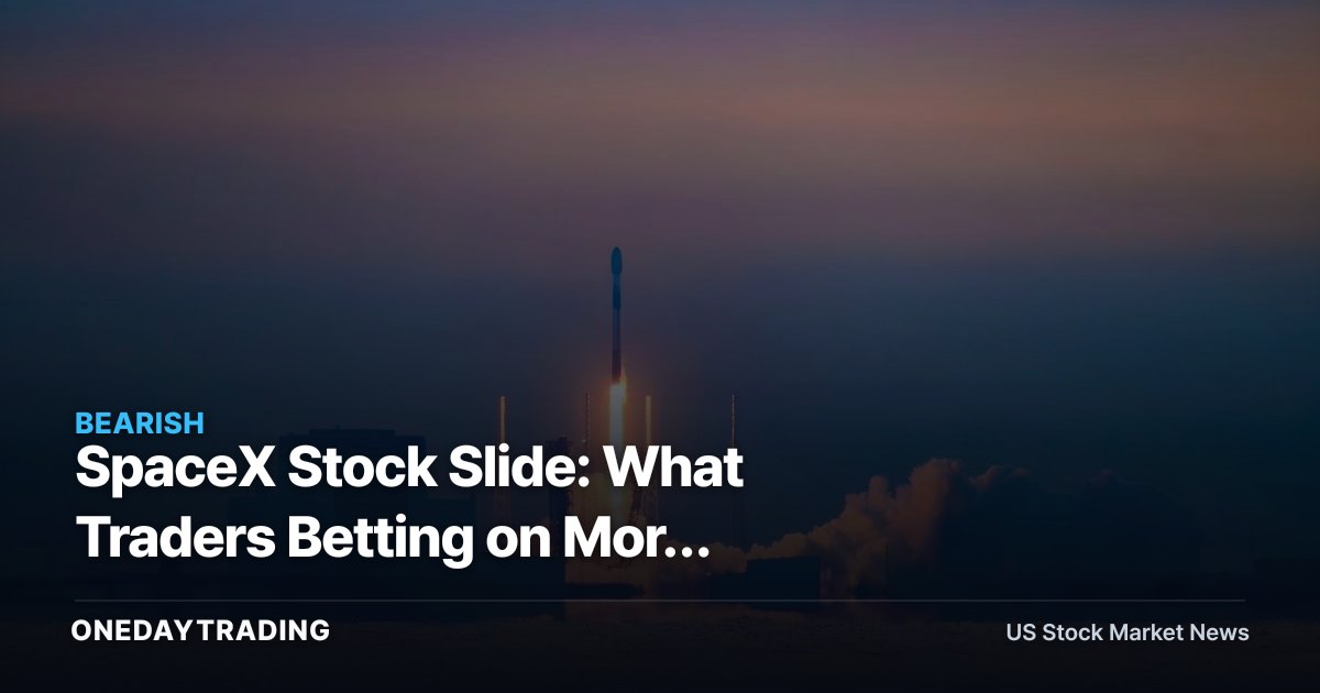SpaceX Stock Slide: What Traders Betting on More Declines Means for DXYZ, TSLA