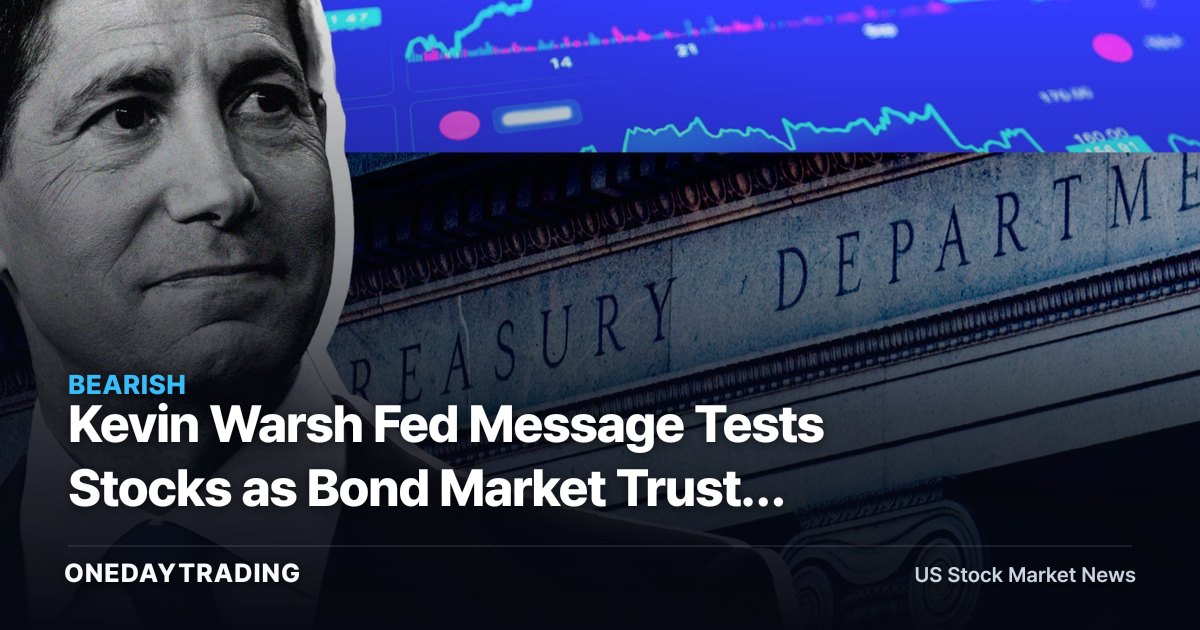 Kevin Warsh Fed Message Tests Stocks as Bond Market Trusts Inflation Warning