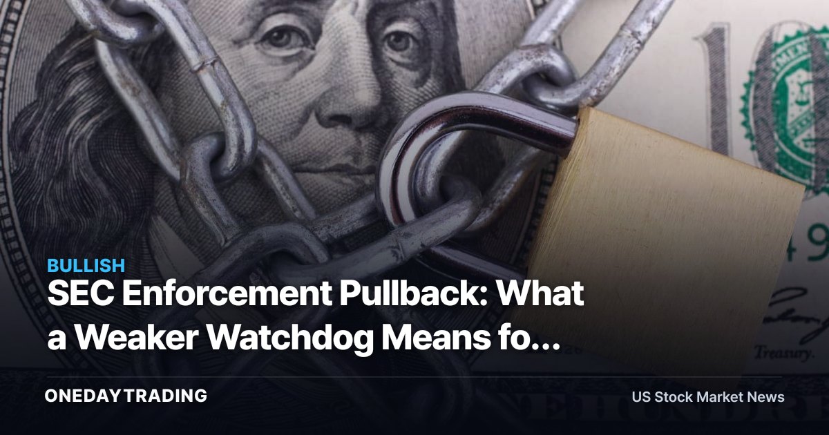 SEC Enforcement Pullback: What a Weaker Watchdog Means for COIN, HOOD and Financials