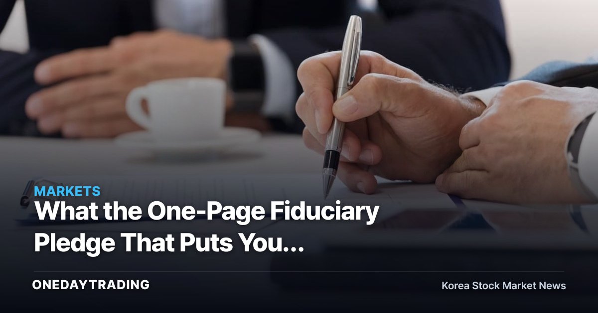 What the One-Page Fiduciary Pledge That Puts Your Interests First Really Means