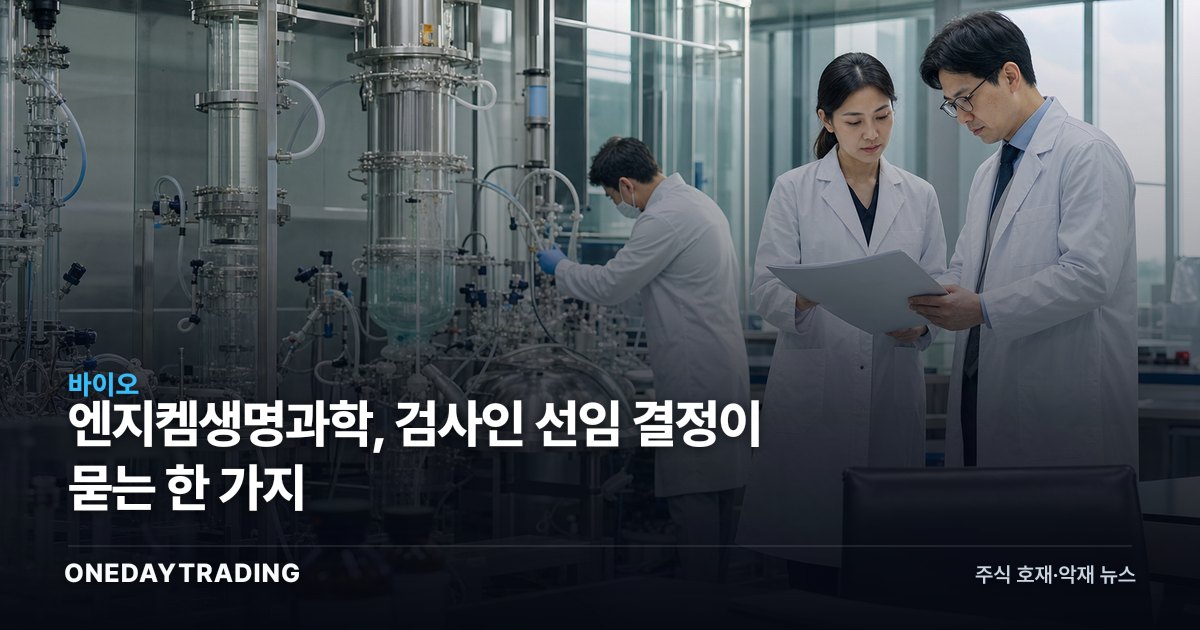 엔지켐생명과학, 검사인 선임 결정이 묻는 한 가지