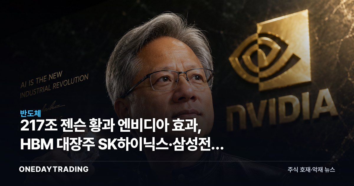 217조 젠슨 황과 엔비디아 효과, HBM 대장주 SK하이닉스·삼성전자 점검