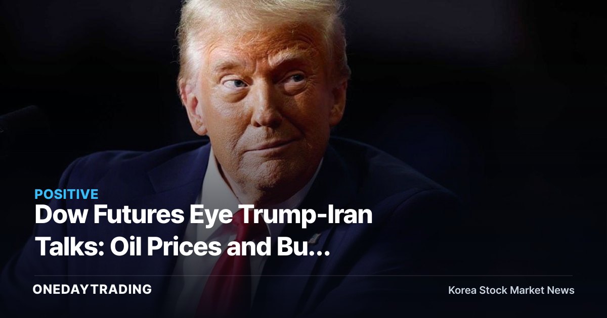 Dow Futures Eye Trump-Iran Talks: Oil Prices and Buy Zones for U.S. Market Leaders in Focus