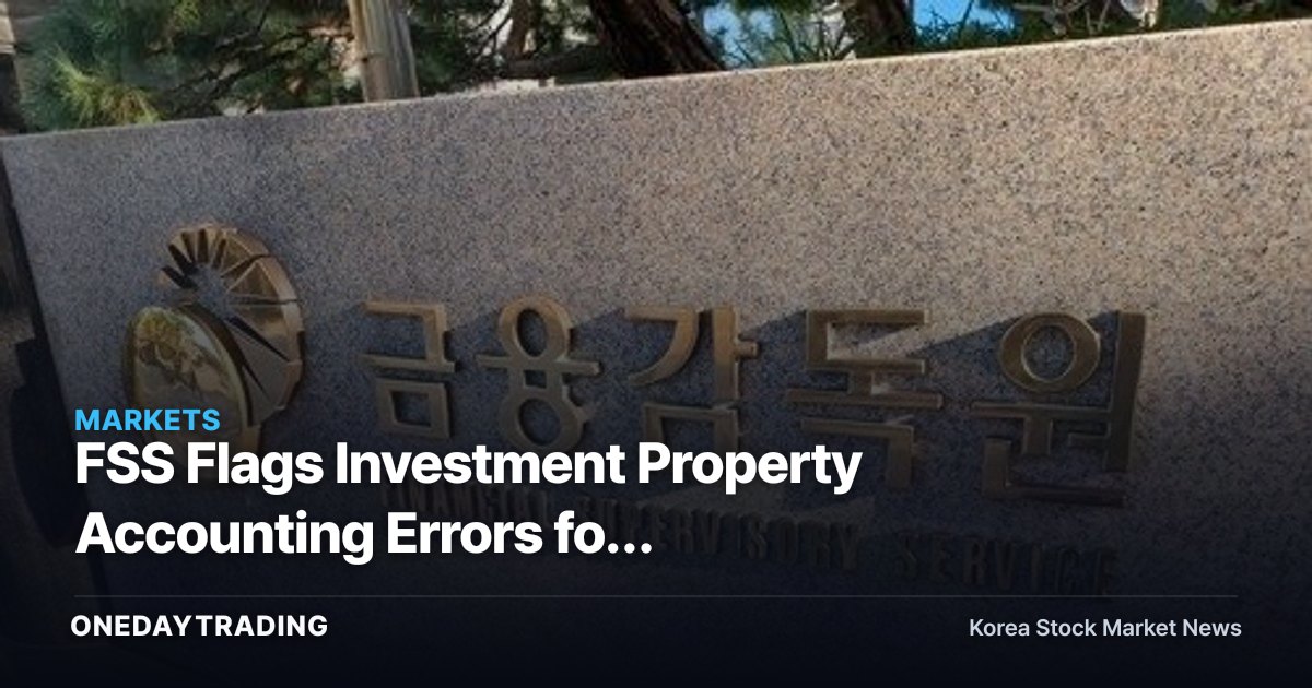 FSS Flags Investment Property Accounting Errors for Intensive Financial-Statement Review: Investor Checkpoints