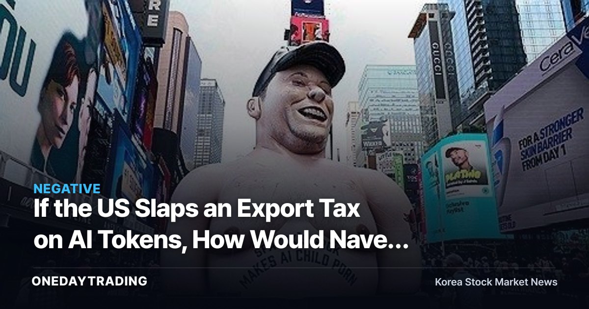 If the US Slaps an Export Tax on AI Tokens, How Would Naver and Kakao's Cost Structures Change?