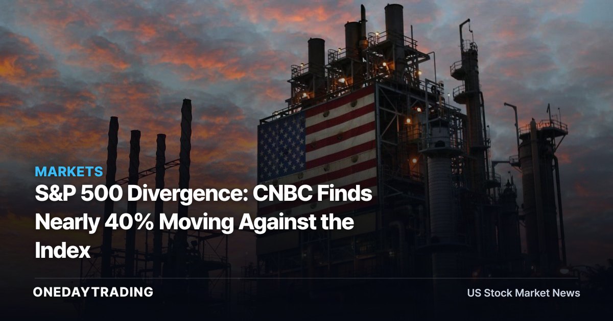 S&P 500 Divergence: CNBC Finds Nearly 40% Moving Against the Index