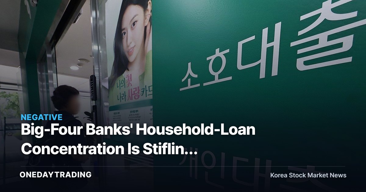 Big-Four Banks' Household-Loan Concentration Is Stifling Productive Finance — What It Means for Bank Stocks