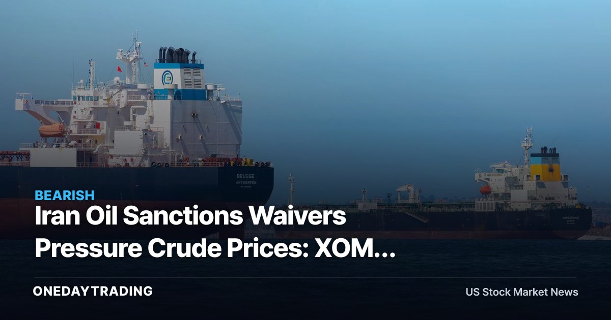 Iran Oil Sanctions Waivers Pressure Crude Prices: XOM, CVX, OXY Face Supply Headwind