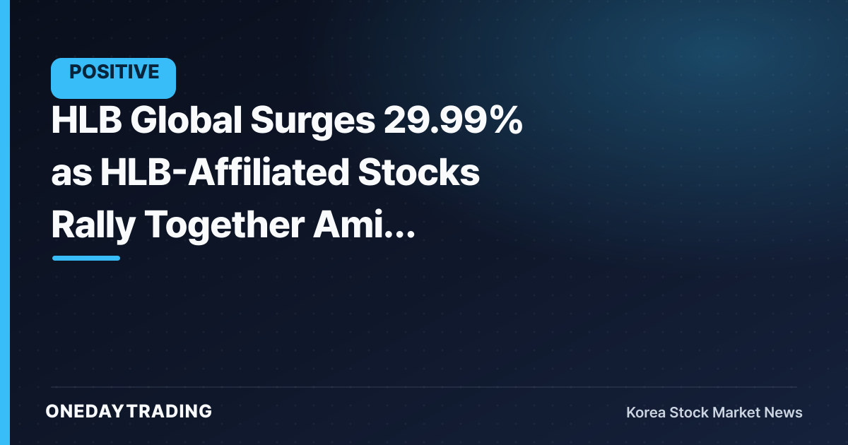 HLB Global Surges 29.99% as HLB-Affiliated Stocks Rally Together Amid Trading Volume Surge