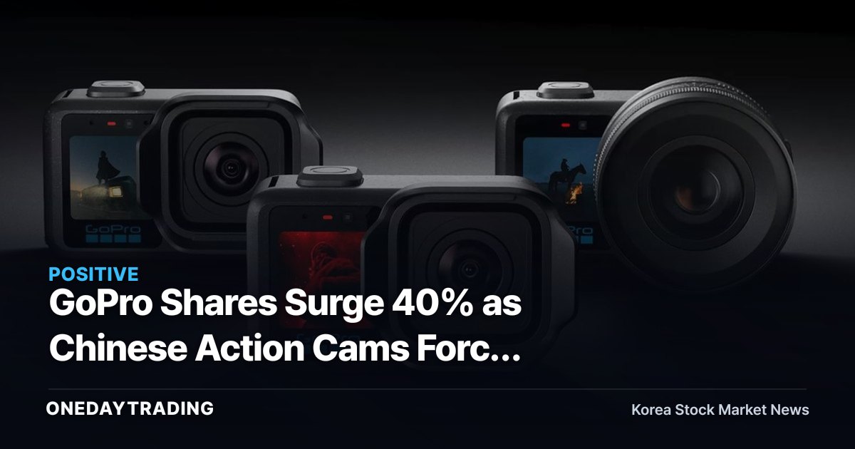 GoPro Shares Surge 40% as Chinese Action Cams Force Strategic Merger