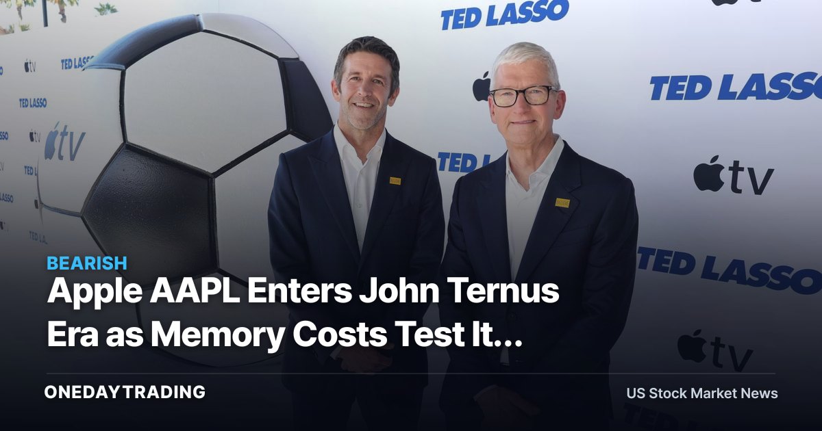Apple AAPL Enters John Ternus Era as Memory Costs Test Its AI Reset