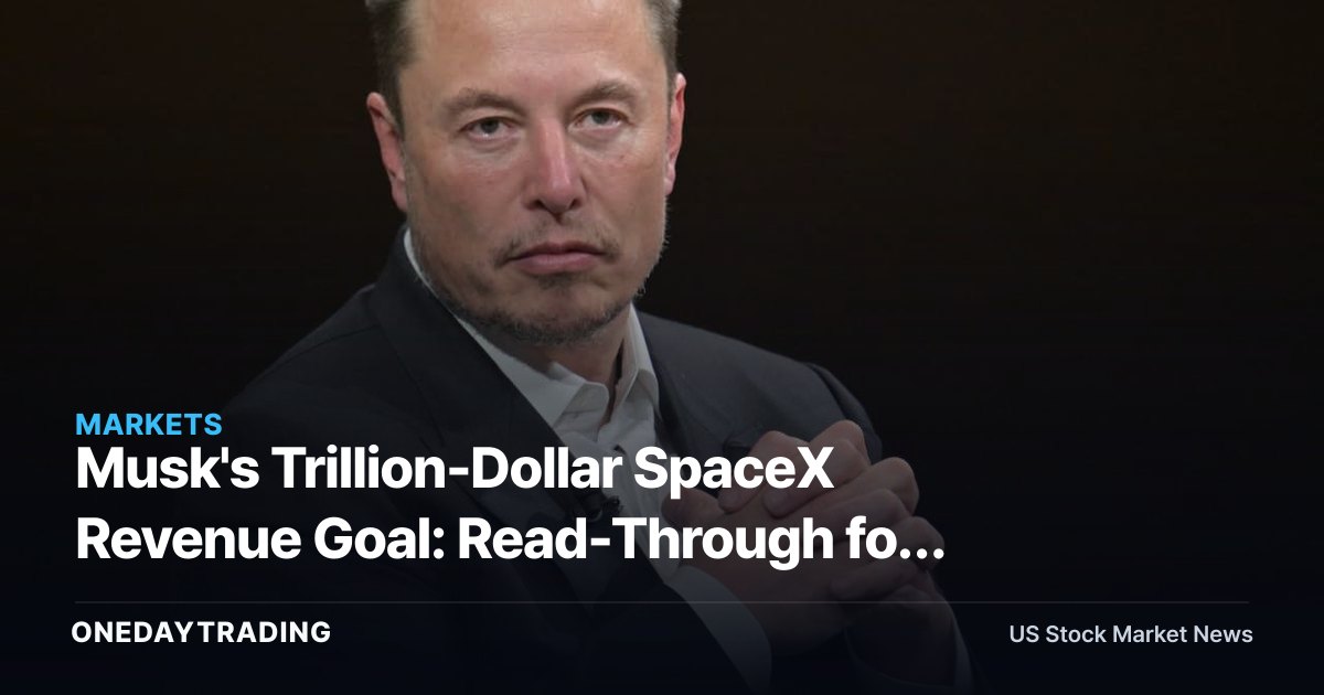 Musk's Trillion-Dollar SpaceX Revenue Goal: Read-Through for TSLA, RKLB, ASTS