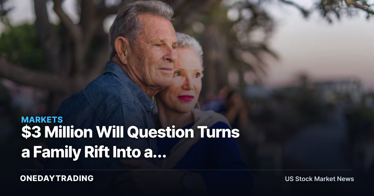 $3 Million Will Question Turns a Family Rift Into an Estate-Planning Test