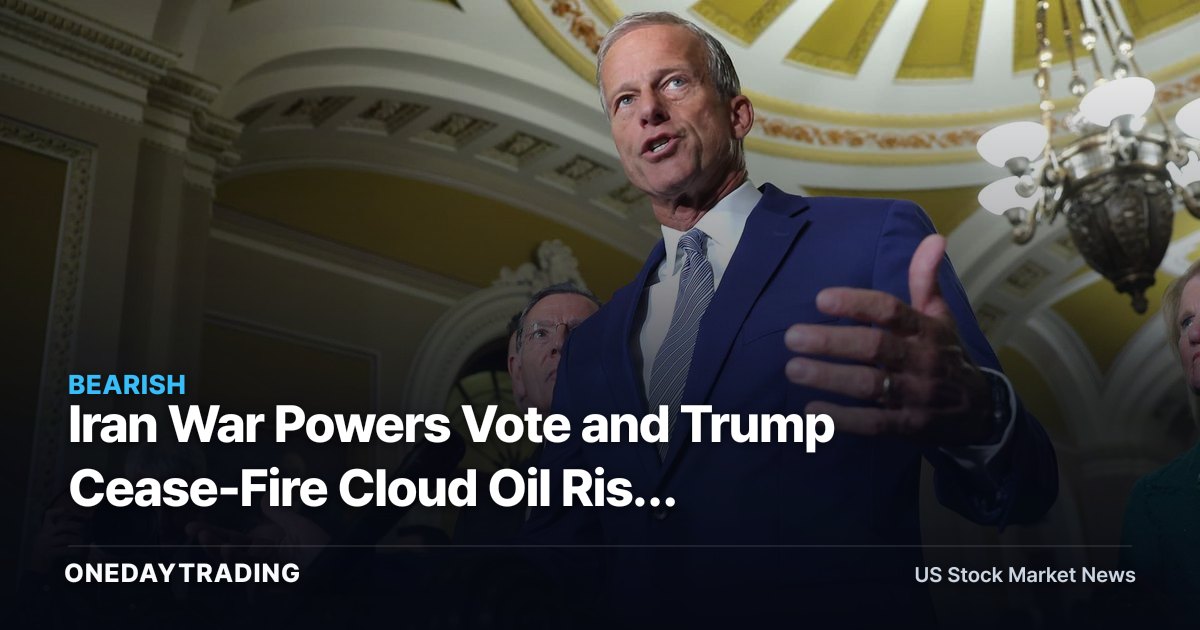 Iran War Powers Vote and Trump Cease-Fire Cloud Oil Risk Premium: XOM, CVX, LMT in Focus