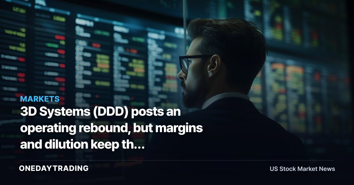 3D Systems (DDD) posts an operating rebound, but margins and dilution keep the turnaround unproven