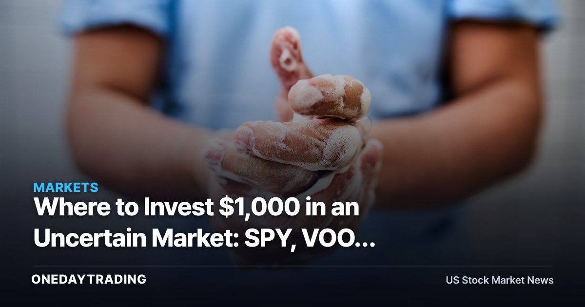 Where to Invest $1,000 in an Uncertain Market: SPY, VOO, QQQ and a Dollar-Cost Plan