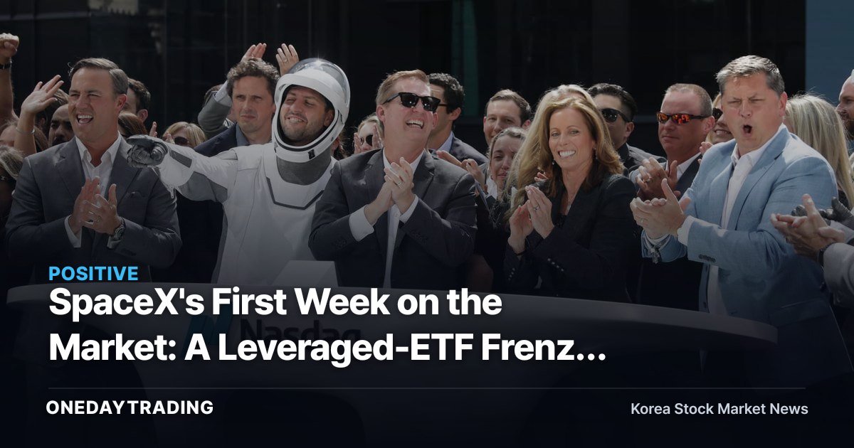 SpaceX's First Week on the Market: A Leveraged-ETF Frenzy — What It Means for Korean Aerospace Stocks