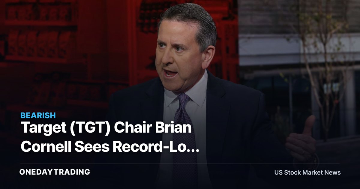 Target (TGT) Chair Brian Cornell Sees Record-Low Investor Support Amid Underperformance