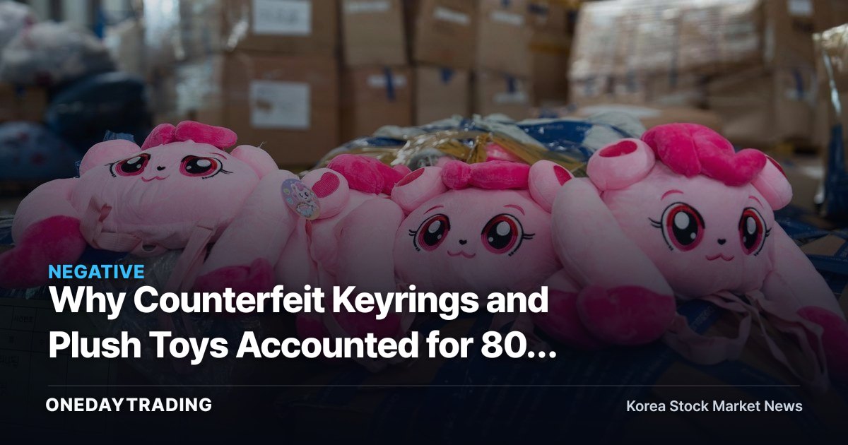 Why Counterfeit Keyrings and Plush Toys Accounted for 80% of Incheon Customs Seizures
