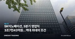 SK이노베이션, 3분기 영업익 3조7천43억원…역대 최대의 조건