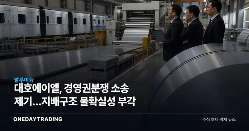 대호에이엘, 경영권분쟁 소송 제기…지배구조 불확실성 부각