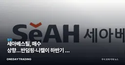 세아베스틸, 매수 상향…반덤핑·니켈이 하반기 판 바꾼다