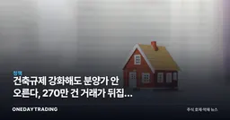 건축규제 강화해도 분양가 안 오른다, 270만 건 거래가 뒤집은 통념