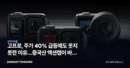 고프로, 주가 40% 급등에도 웃지 못한 이유…중국산 액션캠이 바꾼 생존공식