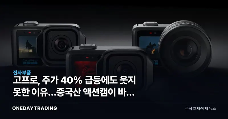고프로, 주가 40% 급등에도 웃지 못한 이유…중국산 액션캠이 바꾼 생존공식